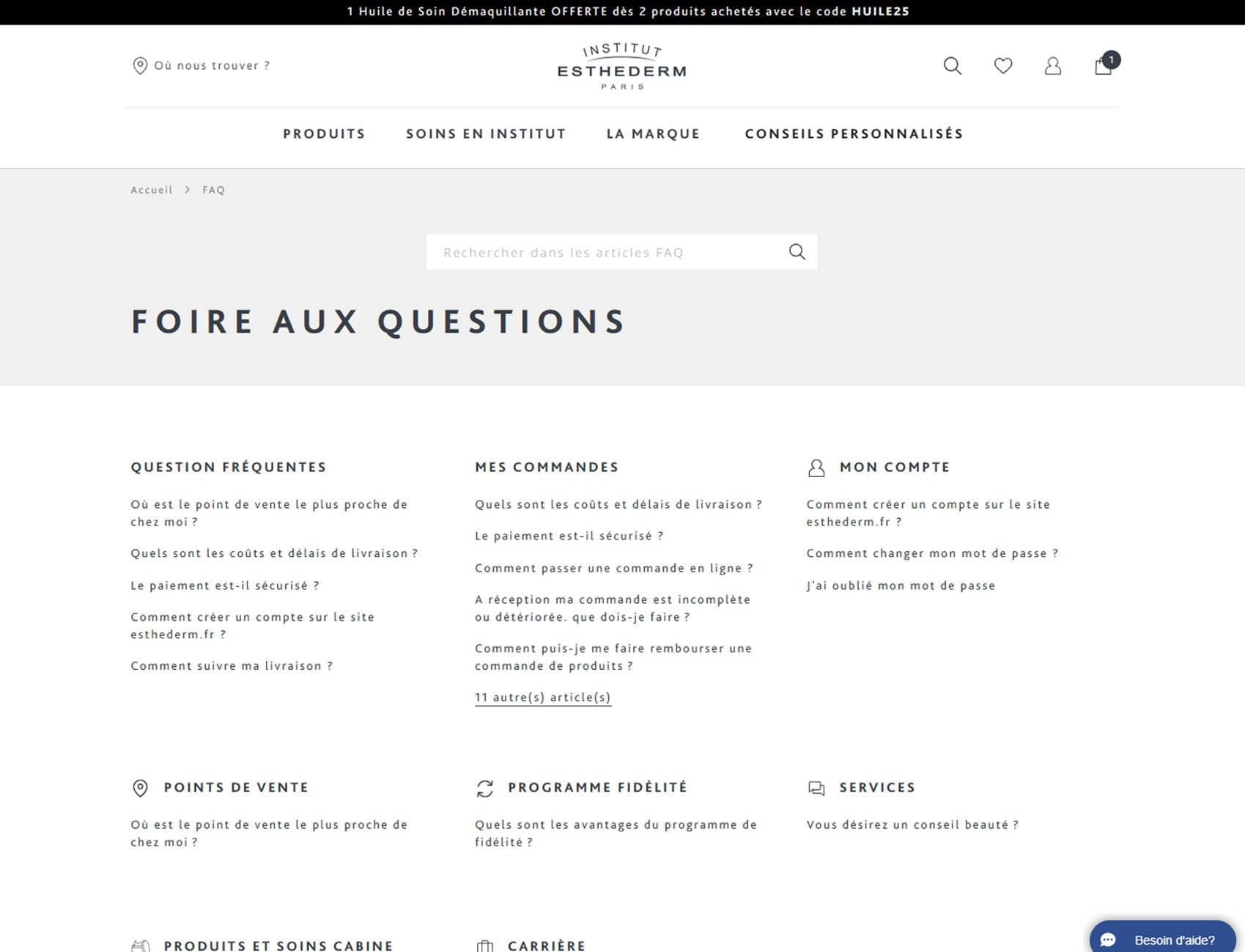 Esthederm : FAQ