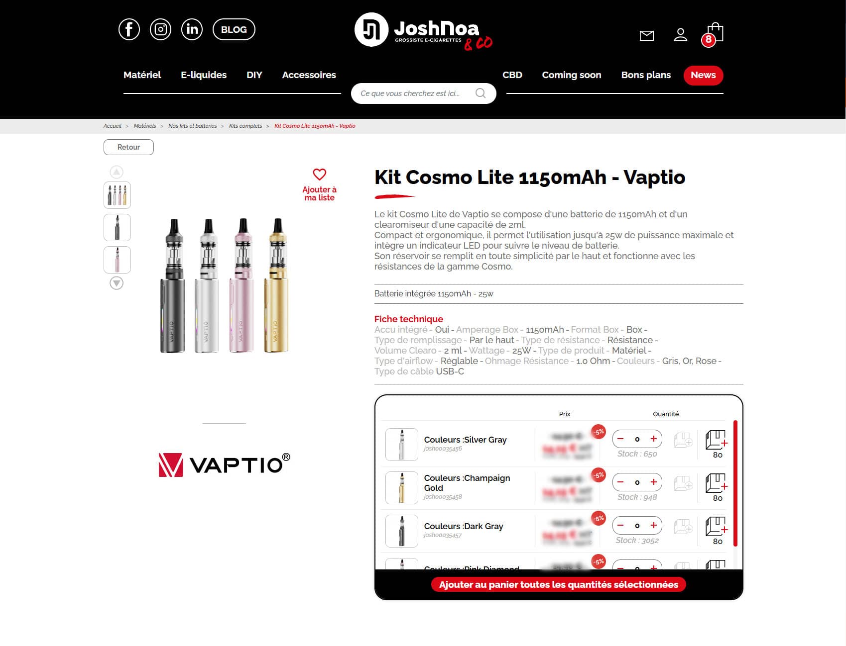 Joshnoa&Co : Fiche produit